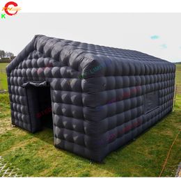 Outdoor Activities Free Air Ship Commercial Black Portablenight club tent Inflatable Cube Party Tent