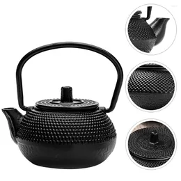 Dinnerware Sets Vintage Teapot Cast Iron Desktop Kettle Mini Pet Household Scene Layout Prop Stove Tearoom Adornment Office Miniature