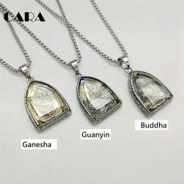 CARA 2017 NEW Statement Necklace Vintage Buddha Pendant Buddhist Necklace Buddha Religious 316L stainless steel necklace Jewellery C226l