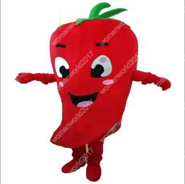 Red Chilli Mascot Costume Simulation Cartoon Character Outfits Suit Adults Size Outfit Unisex Birthday Christmas Carnival Fancy Dress