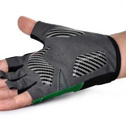 Cycling Gloves Anti Slip Shockproof Breathable Half Finger Microfiber Fitness Gym Sports For Women Men