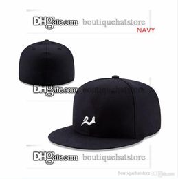 Caps One Piece Men's Team Baseball Fitted Hats Black Royal Blue Purple Color " Chicago" SF STL Flat Letter Sport Full Closed Caps Mix S