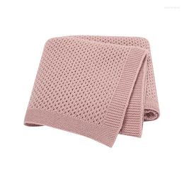 Blankets Baby Knitted Born Monthly Stroller Bed Swaddle Wrap Sleeping Quilts Covers 90 70cm Infant Kids Boy Girl Playing Mats