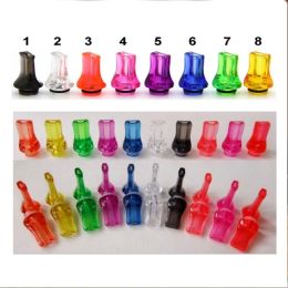 plastic drip tip flat cigarette mouth piece 1453 510 black clear green yellow tips individually pack ZZ