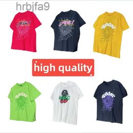 Mens Tshirt Designer Shirt Graphic Tee Men t Shirt Pink Young Thug Sp5der 555555 Mans Women Quality Foaming Printing Web Pattern Tshirt Fashion Top Tees SiBXA8 BXA8