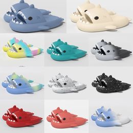 designer sandels shark slippers summer mens sliders men women rainbow slides blue grey memory sandals soft thick cushion slipper cloud slide indoor shoes 36-45