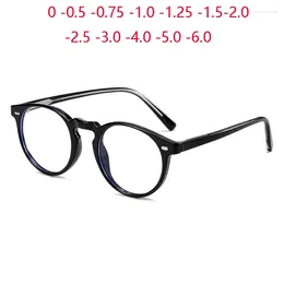 Sunglasses GSBJXZ TR90 Blue Light Round Nearsighted Eyeglasses Women Men Student Optical Glasses Prescription 0 -0.5 -0.75 To -6.0