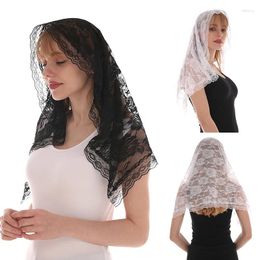 Scarves Fashion Female Ladies Veil Tassel Shawls And Women Scarf Autumn Catholic Mantilla Lace