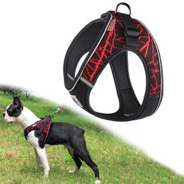 Dog Harness Reflective No Pull Choke Free Pet Harness for Small Medium Dogs Breathable Padded Harness Vest for Bulldog Chihuahua 240115