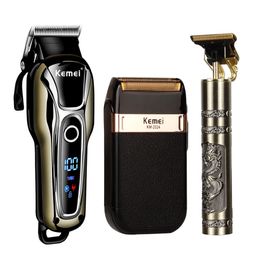 WEASTI Professional Barber Hair Clipper Rechargeable Electric Shave Razor Finish Cutting Machine Beard Trimmer Shaver Cordless 240115