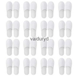 Disposable Slippers New Spa Slippers 12 Pairs of Brushed Plush Closed-toe Disposable Slippers for Men and Women Suitable for Hotel Familiesvaiduryd