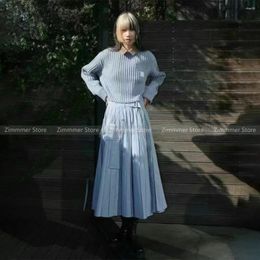 Skirts Ambient Sense Of Workwear Pleated Skirt 2024 Early Spring Design Niche High Waist Multi-pocket A-line Half-body