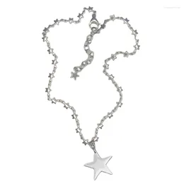 Chains Star Pendant Necklace Adjustable Clavicle Chain Collarbone Trendy Accessory For Daily Outfit