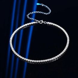 Necklaces Cosya Sterling Sier High Carbon Diamond Created Chokers Chains Tennis Necklace for Women Sparkling Party Fine Jewelry