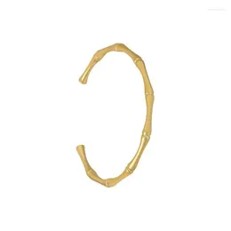 Charm Bracelets Stainless Steel Gold Color Bamboo Joint Bangles 2024 Trend Bracelet For Women Men Romantic Party Gift Fashion Jewelry
