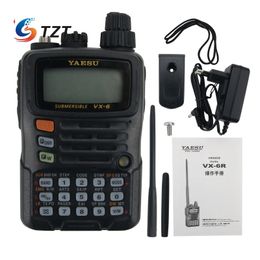 Radio Tzt for Yaesu Vx6r Dual Band Transceiver Uhf Vhf Radio Ipx7 Mobile Walkie Talkie for Driving Outdoors