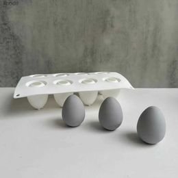 Craft Tools 3D Egg Candle Silicone Mould DIY Mousse Chocolate Cake Craft Baking Tool Easter Simulation Egg Resin Plaster Mould Home Decor YQ240115