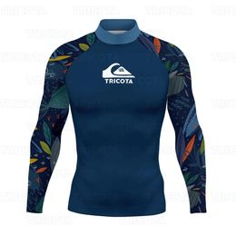 Wear Men's Swimming Tshirts UV Protection Rash Guard Swimwear Water Sports Beachwear Diving Rashguard Long Sleeve Surfing Clothing