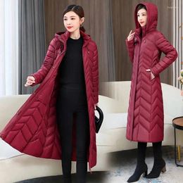 Women's Trench Coats 2024 Long Hooded Parkas Fashion Winter Jacket Women Puffer Casual Thick Down Cotton Snow Wear Coat Warm Outwear