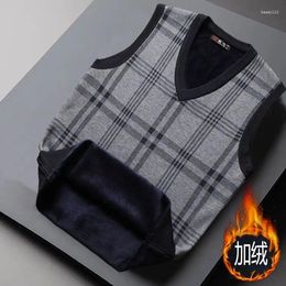 Men's Vests 2024 Fashion Brand Sweater Man Pullovers Vest Slim Fit Jumpers Knitwear Sleeveless Winter Korean Style Casual Clothing M113