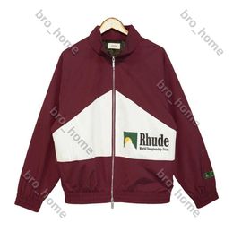 Mens Jackets Womens Designer Rhude Jacket Mens Hoodie Sweatshirts Winter Print Hooded Pullover Long Sleeve Sportswear Casual Letter Woman Top Clothing US Size K1RW