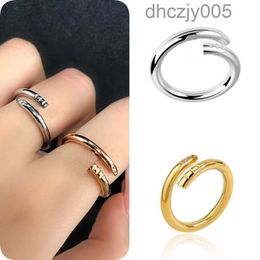 Love Rings for Women Diamond Ring Designer Finger Nail Jewelry Fashion Classic Titanium Steel Band Gold Silver Rose Color Size 5-10 VRI1 AOTP