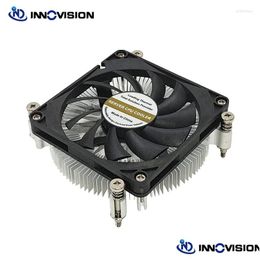 Fans Coolings Computer Thin Active Cpu Cooler Suit For Intel Lga755 1150 1151 1155 1156 1200 Aluminum Heatsink With Cooper Drop Delive Otpfq