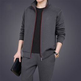 Men's Sportswear Tracksuit 2 Pcs Running Set Mens Sweat Suit Sweatshirts Pants Jogging Fitness Training Clothing Plus Size 240115