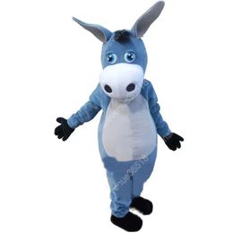 Adult size Newest Donkey Mascot Costume Cartoon theme character Carnival Unisex Halloween Carnival Adults Birthday Party Fancy Outfit For Men Women