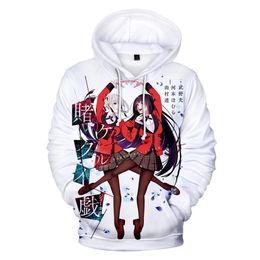 Japan Anime Kakegurui Cosplay Costume 3D Printed Jabami Yumeko Funny Hoodies Women Men Casual Sweatshirts School Uniform240R