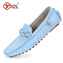 YRZL Loafers Men Handmade PU Leather Loafers for Men Casual Driving Flats Shoes Comfortable Slip-on Moccasins Men Loafer Shoes 240113