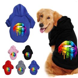 Dog Apparel Lips Sweatshirts Pet Hoodies Clothing & Clothes For Large Dogs Male Cats