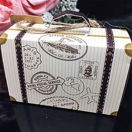 50PCS Mini Travelling Suitcase Candy Boxes Wedding Favour Boxes Party Supplies Bomboniere Favours Holder Birthday Party Ideas208D