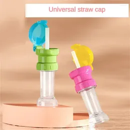 Water Bottles Bottle Mouth Conversion With Flip Type Dust Cover Straw Feeding For Kid Spill Proof Anti-choking Safe