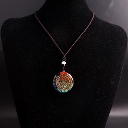 Pendant Necklaces For Drop Orgonite Chakra Healing Energy Natural Stone Necklace Meditation Jewelry Pendulum208a