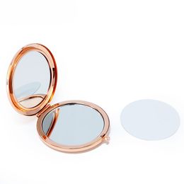 Hihg quality Dia 70mm/2.75inch Rose Gold Sublimation Compact Mirror Sample link