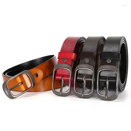 Belts Women Genuine Leather Belt For Female Jean Strap Casual All Match Ladies Adjustable Designer High Quality Brand Girdle