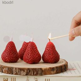 Craft Tools Sweet Strawberry Silicone Candle Mold for Handmade Soap Resin Epoxy Plaster Chocolate Party Decoration DIY Mould Gift Wax Making YQ240115