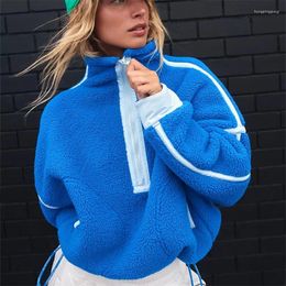 Women's Sweaters Fall/Winter 2024 Fashion Y2K Half Zip Turtleneck Sweater For Women Pullover Solid Color Casual Knitwear Ladies Streetwear