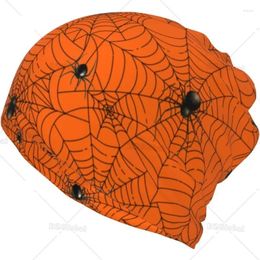 Berets Halloween Spider Web Slouchy Beanie Hat Baggy Chemo Beanies Cap Stretch Scarf Head Wrap Hip Hop Hats For Men Women