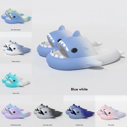 2024 shark slides Slippers designer slides sandals mens womens Tie Dye bule haze rainbow fashion outdoor Novelty Slippers Beach Indoor Hotel sports sneakers