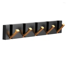 Hangers Folding Towel Hanger 2Ways Installation Wall Hooks Coat Clothes Holder For Bathroom Kitchen Bedroom Hallway Black Gold