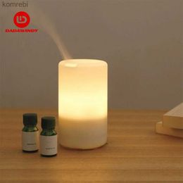 Humidifiers Mini Humidifier Ultrasonic Aroma Diffuser USB Night Light Air Purifier Desktop Essential Oil Diffuser With Warm Light For HomeL240115