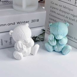 Craft Tools 3D Bear Silicone Candle Mold DIY Animal Doll Soap Resin Plaster Mold Aromatherapy Making Set Handmade Concrete Molds Home Decor YQ240115