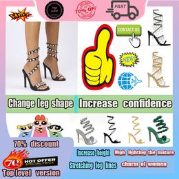 Designer Casual Platform Luxury Heels Crystal-embellished for women Thin Heel Surface Rivet Increase height Anti slip resistant Decorate leg shape