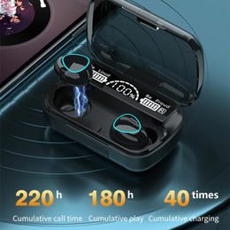 Earphones TWS Wireless Earphones 3500mAh Charging Box Stereo Bluetooth 5.1 Headphones InEar Earbuds Waterproof Handsfree Headset With Mic