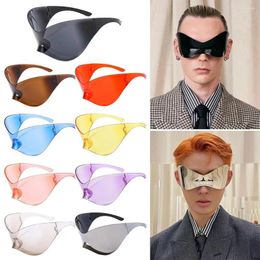 Sunglasses Fashion Goggle Sports Sun Glasses Punk Wrap Around Futuristic Y2K Shades For Men Women