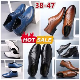 Model Formal Designer Dress Shoes Mens Black Blue Leather Shoes Pointed Toe party suit Men's Business designer Shoes EUR 38-47