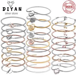 Chain Hot selling 925%fit original sterling silver design love elegant women's bracelet Valentine's Day birthday gift DIY fine Jewellery YQ240115