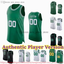 Custom Player Version Basketball 0JaysonTatum Jersey Authentic Stitch 7 JaylenBrown 8 KristapsPorzingis 4 JrueHoliday 9 DerrickWhite GrantWilliams LukeKornet